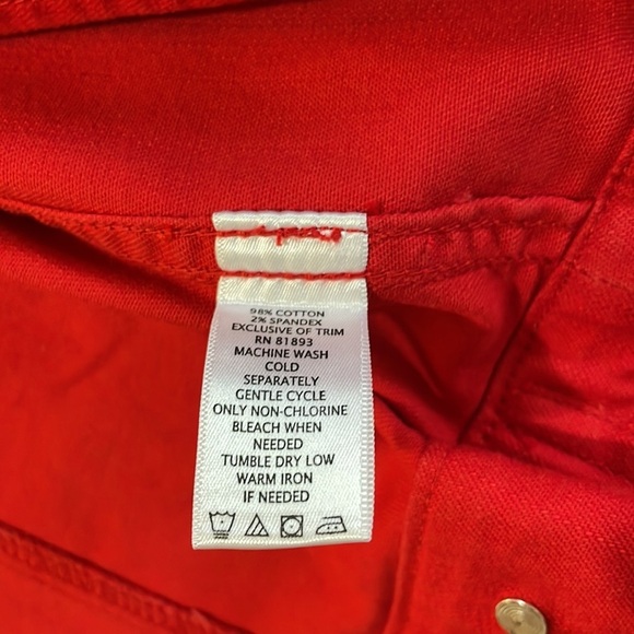 Motto Solid Red Denim Jacket Size L - Picture 7 of 12